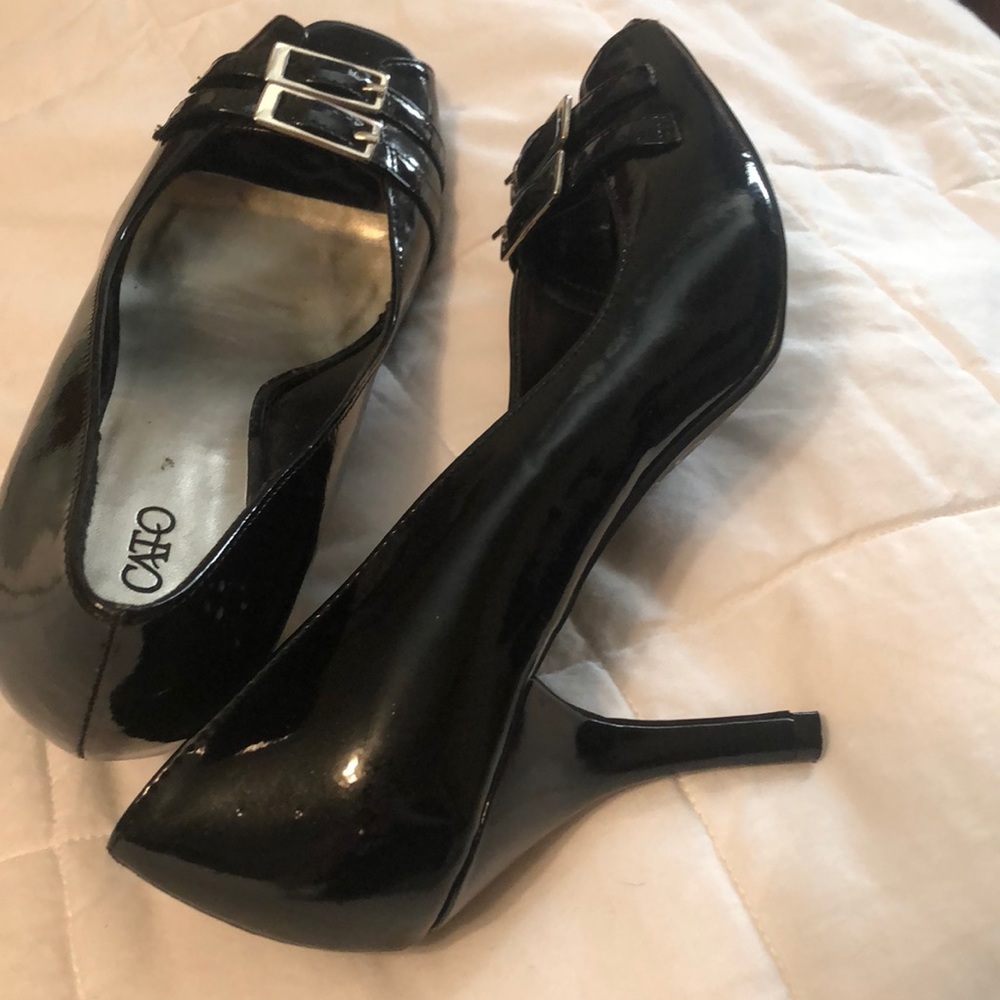 Classic black Cato open toe heels - Picture 4 of 6